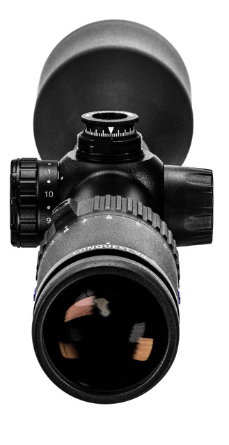 Conquest V4 3-12x56 Plex Iluminada. Capped Turrets. - Imagen 3